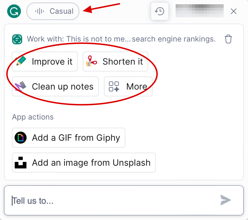 Grammarly AI capabilities